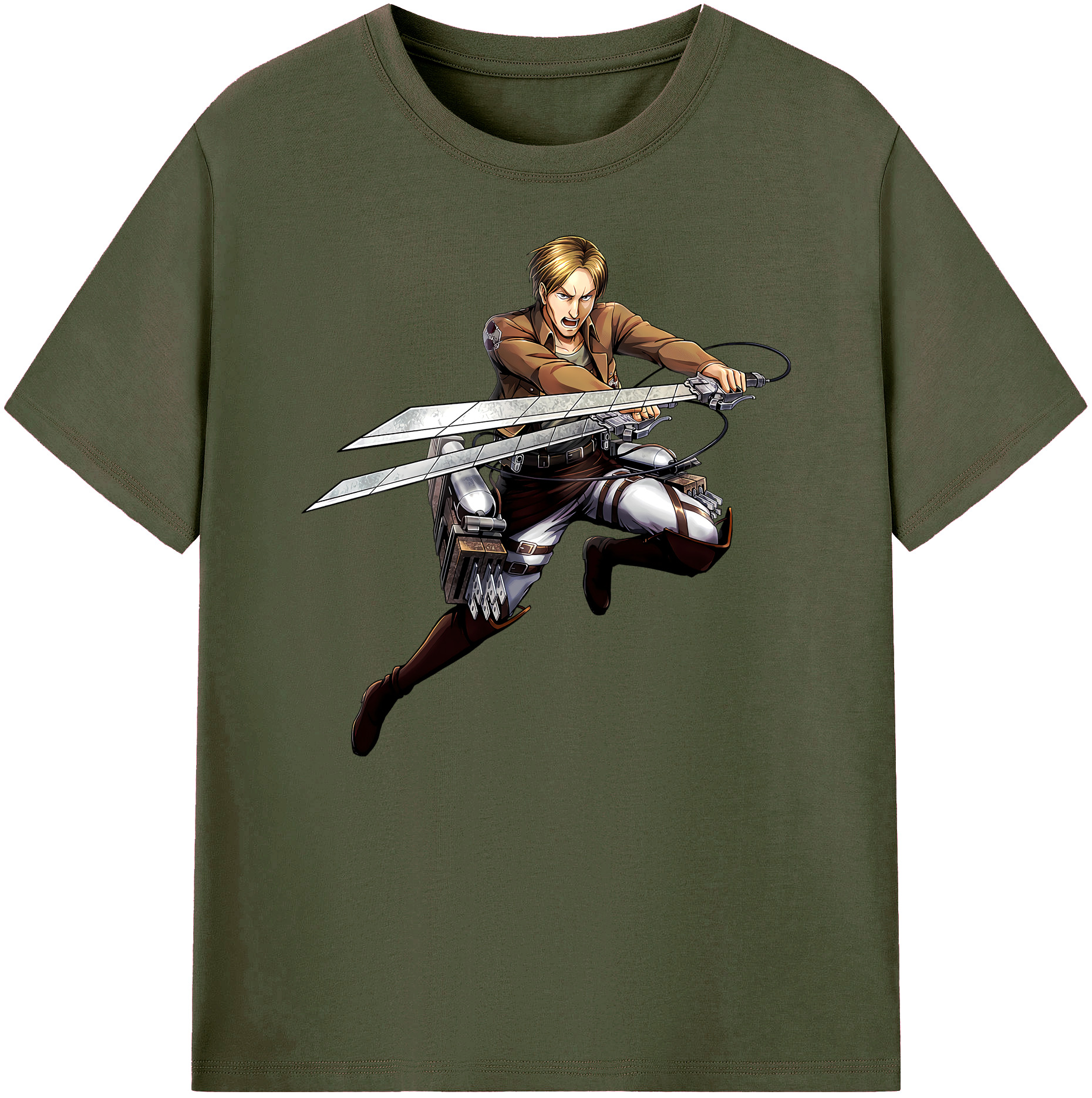 （画像用） 進撃の巨人 Attack on Titan 綿100％ メンズ半袖Tシャツ｜肌触りやわらか＆通気性
